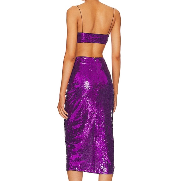 Sequin superdown Marta Skirt Set in Purple - Picture 2 of 9